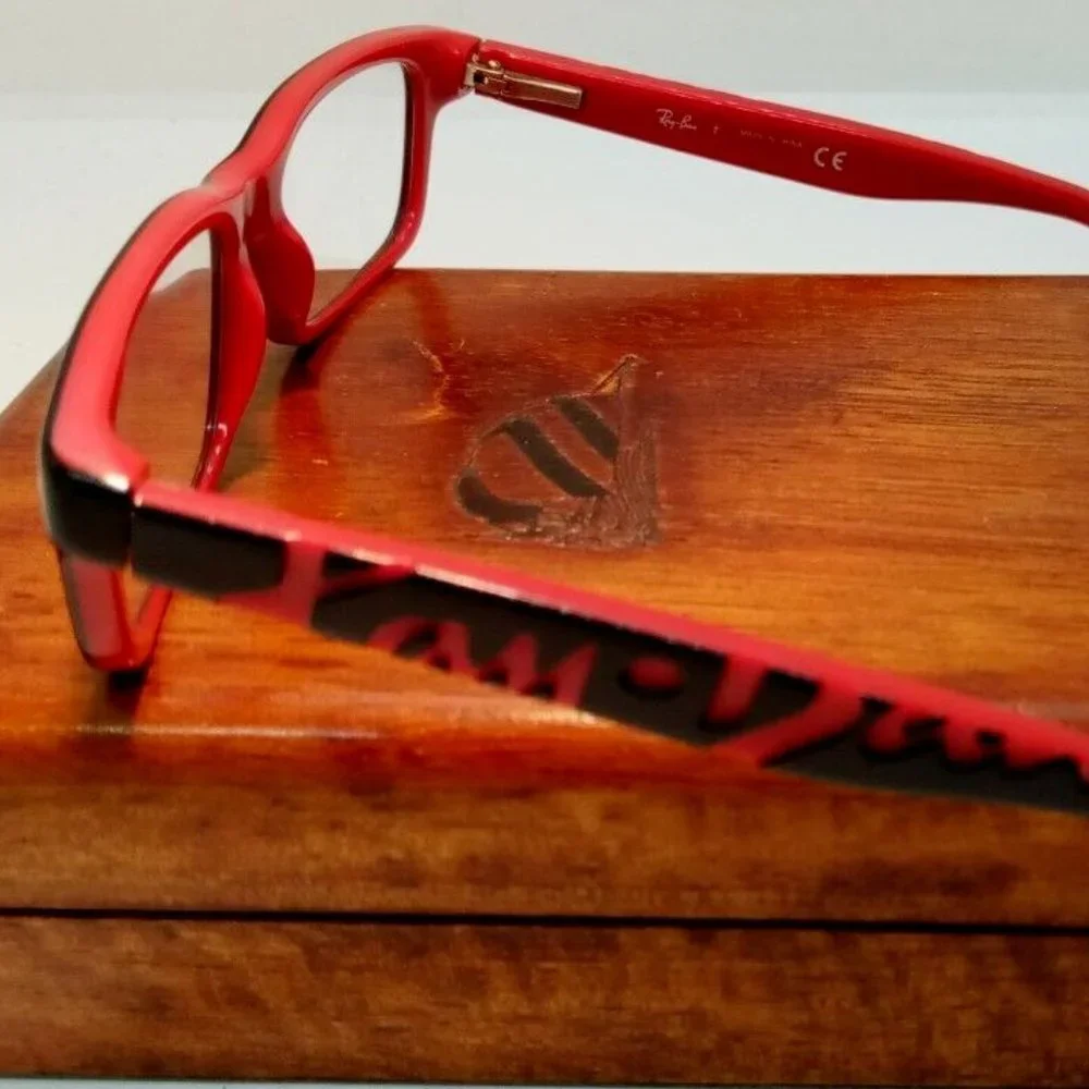 Pre-Owned Ray-Ban Jr. Red & Black RB 1535 Glasses